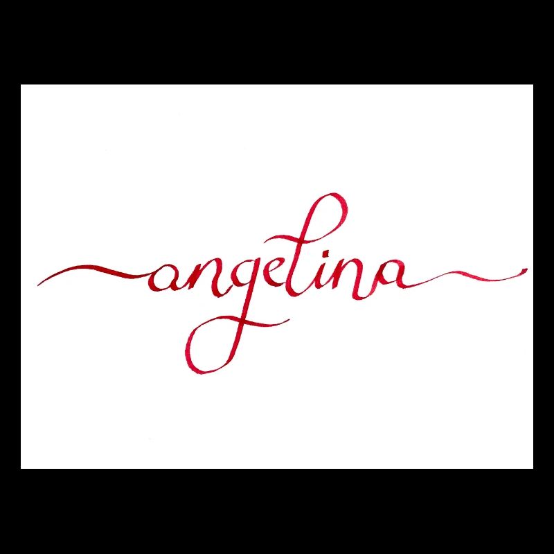 Angelina Elegant Calligraphy in Red