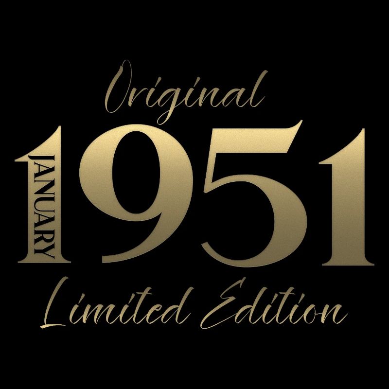 75e anniversaire Original janvier Né en 1951
