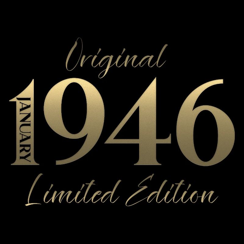 80e anniversaire Original janvier Né en 1946