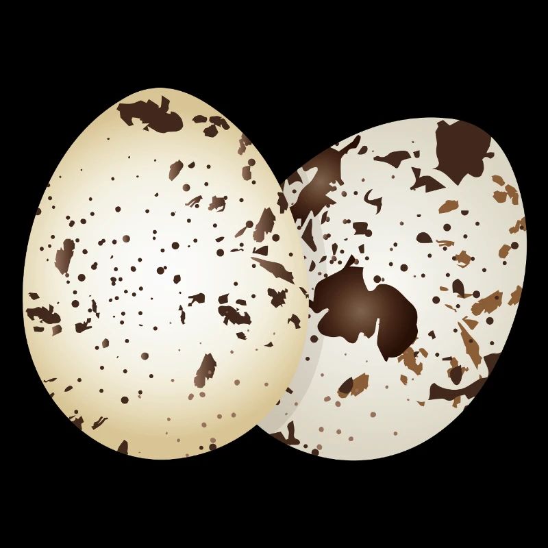 Drawn quail eggs in natural colors