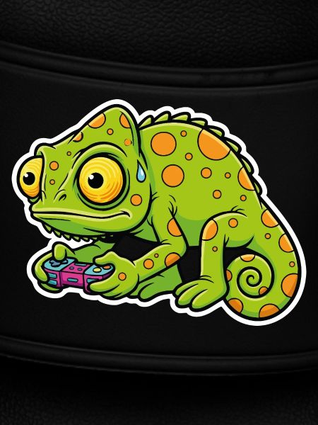 Chameleon Gamer Controller Videospiel-Maskottchen