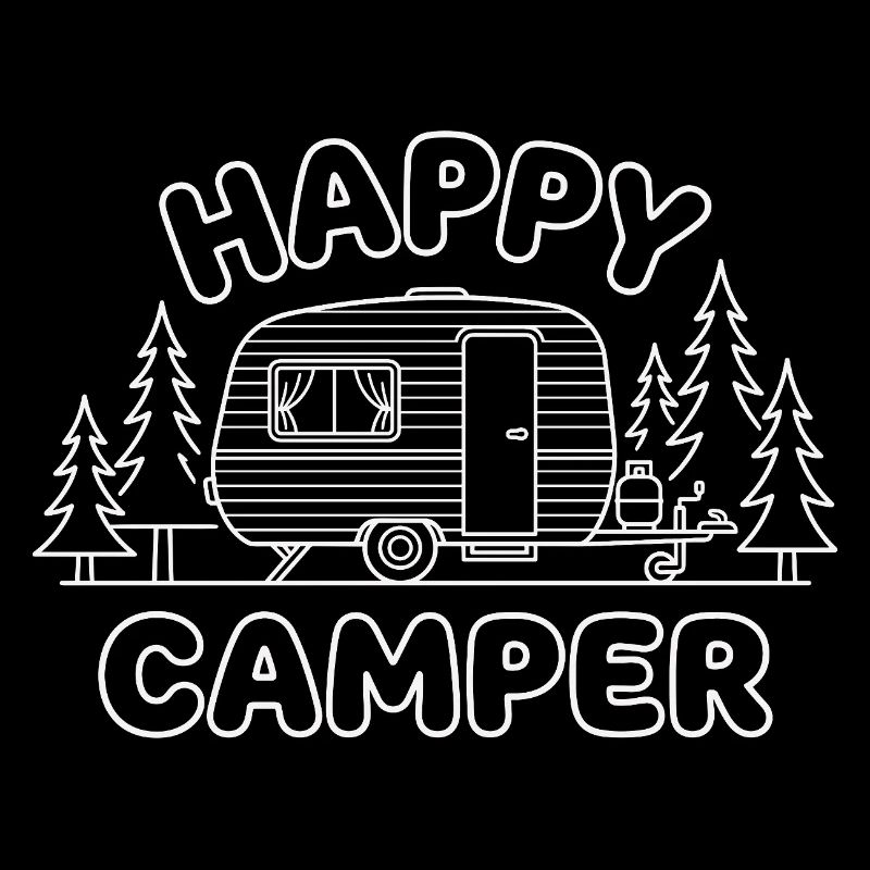 Happy Camper – Caravan Camping Outdoor Design