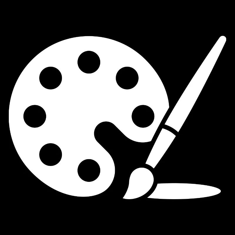 Malerei, Farbpalette, Pinsel, Kunst Symbol