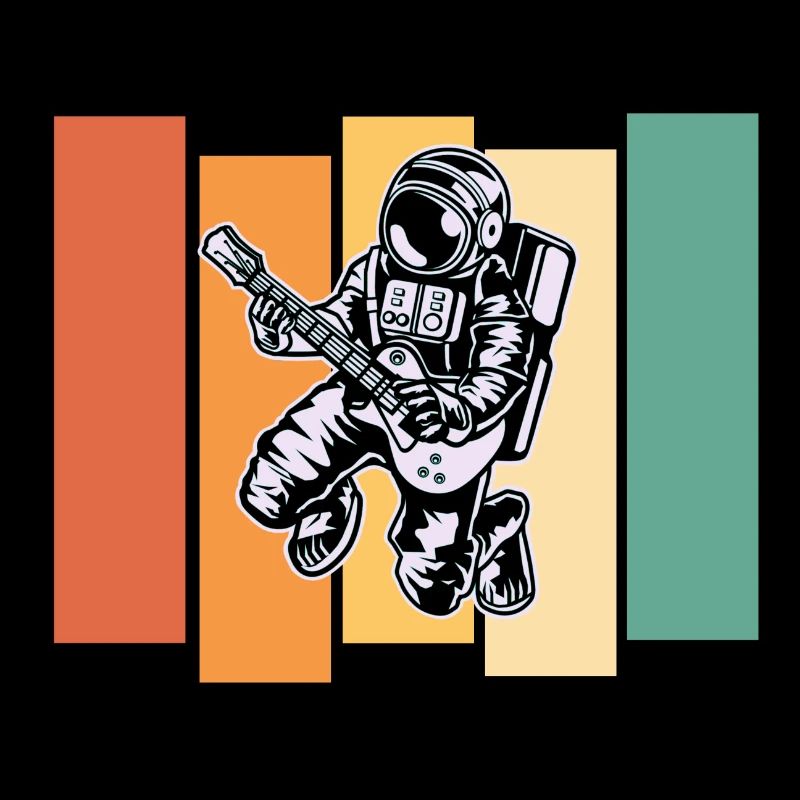 Gitarrist Astronaut Rock and Roll Geschenk