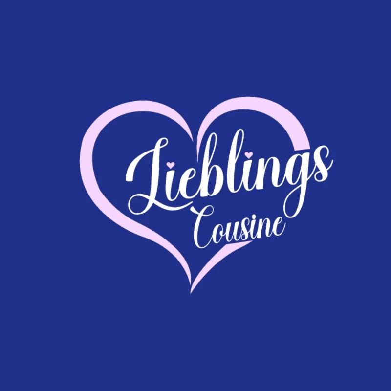 Lieblings Cousine Herz Rosa Geschenk Idee