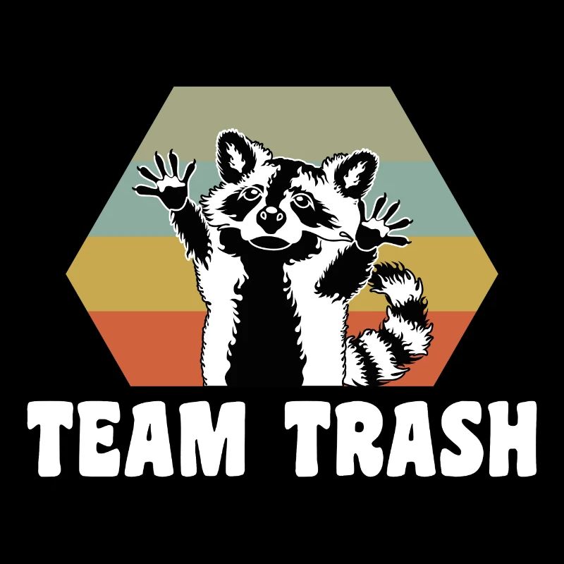 Team Trash vintage rétro raton laveur motif