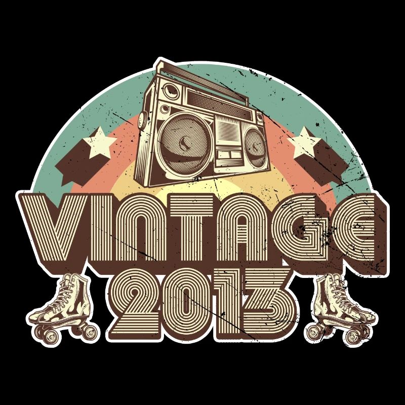 2013 Anniversaire né en 2013 Retro Vintage
