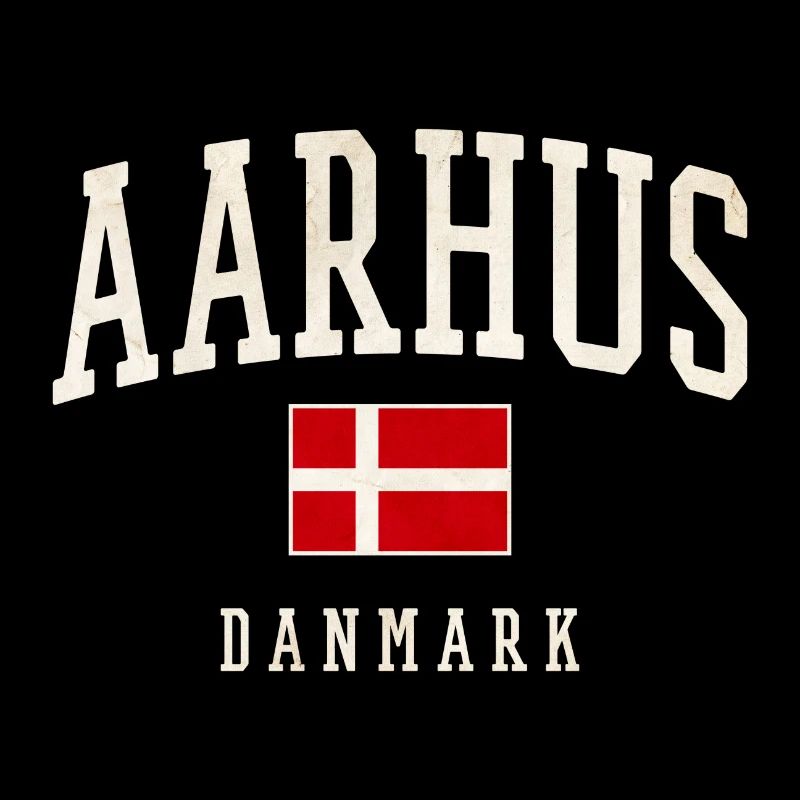Aarhus Danmark Flag