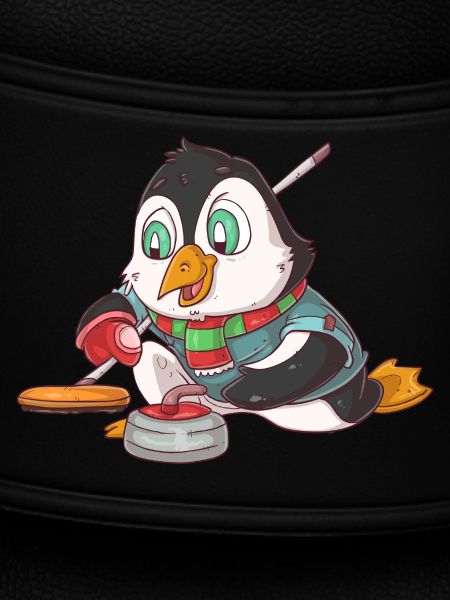 Curling Penguin