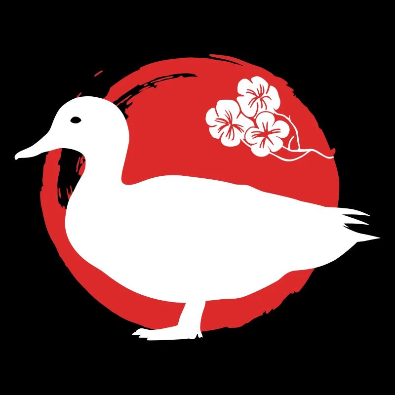 Ente Silhouette Japanisch