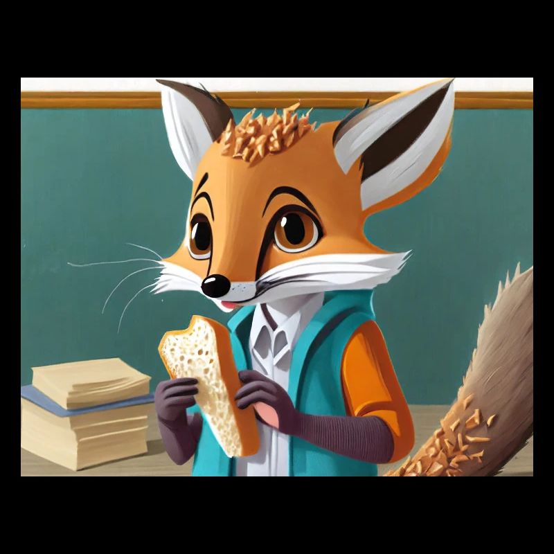 mignon petit renard démoniaque vie quotidienne – déjeuner