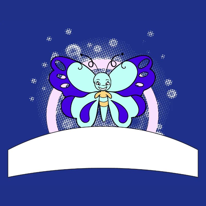 Papillon coloré avec champ d’écriture