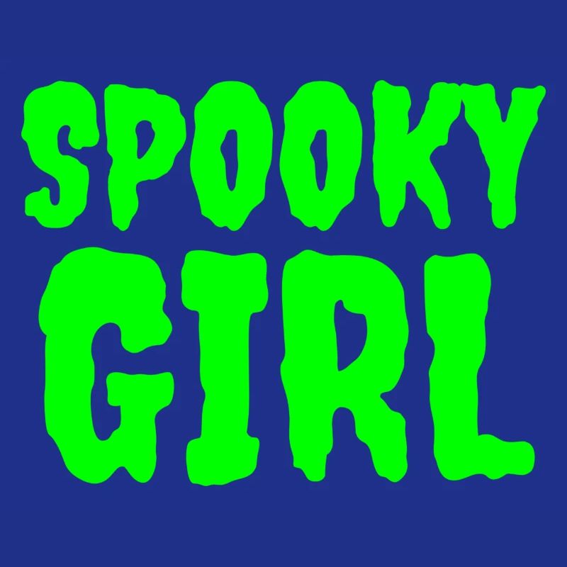 Gruseliges Mädchen Neon Horror Design