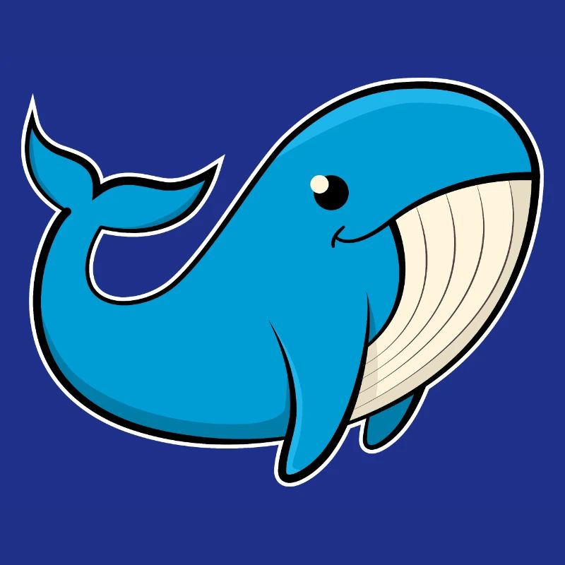 Fröhliches Bild eines Blauwals