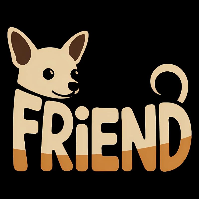 Ami chien Chihuahua - Logo d’animal de compagnie cool