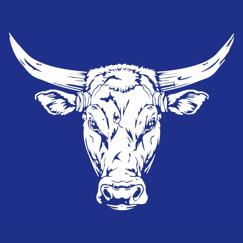 Conception de la silhouette de la tête de taureau