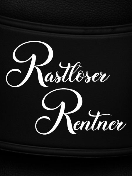 Restless pensioner lettering