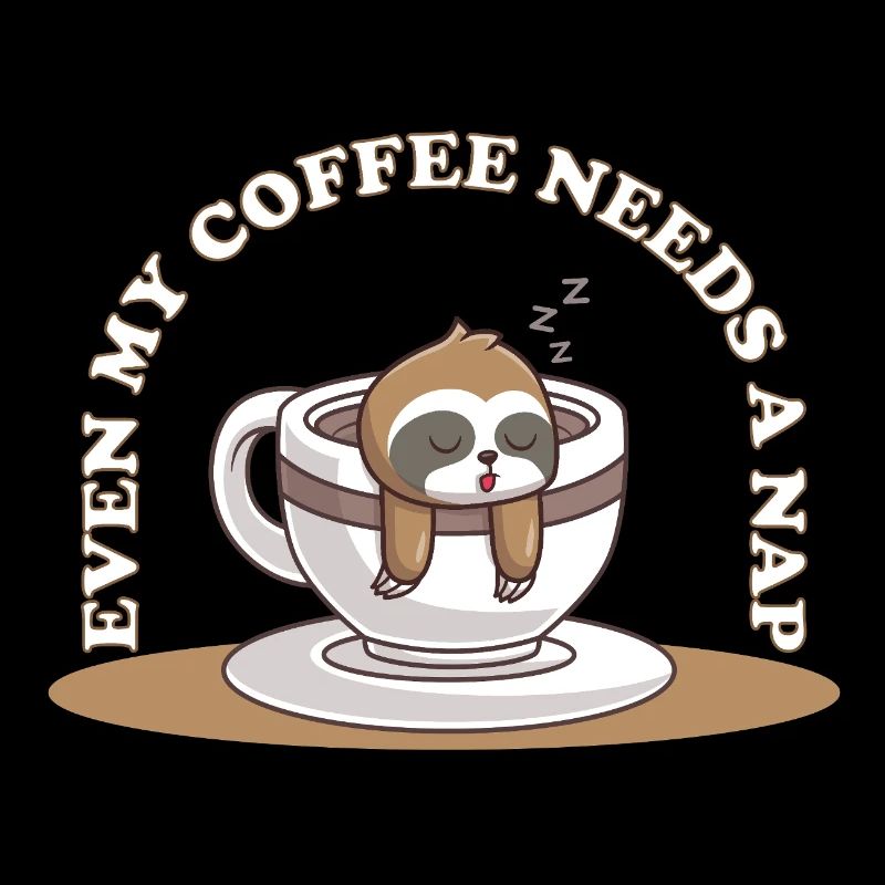 Même mon café a besoin d’une sieste – Sloth Coffee