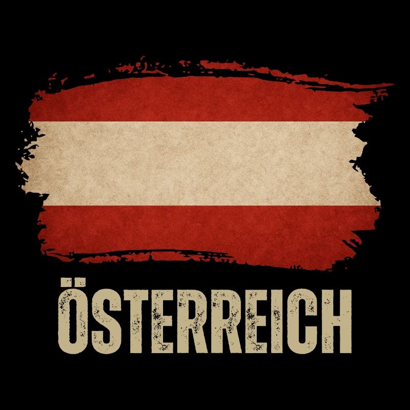 Drapeau grunge de l’Autriche, j’adore l’Autriche