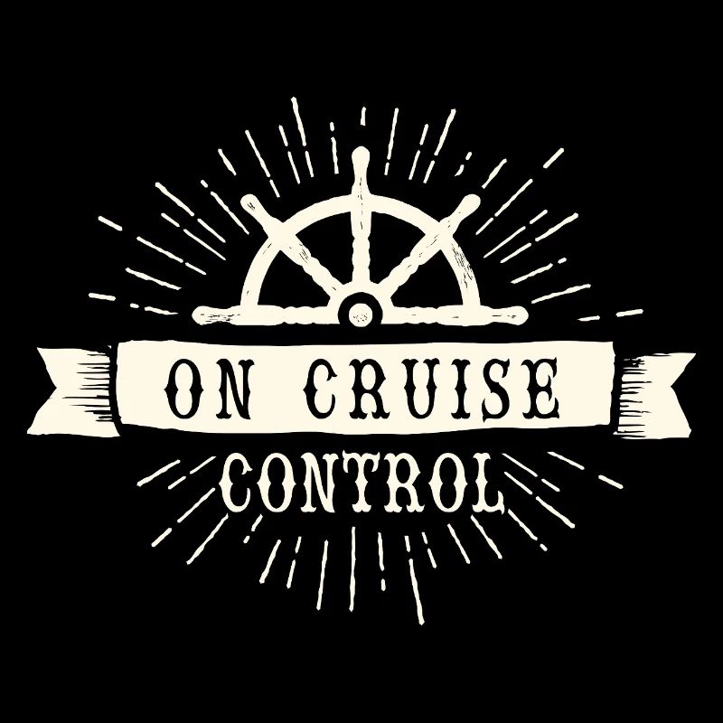 On Cruise Control Nautical Emblem