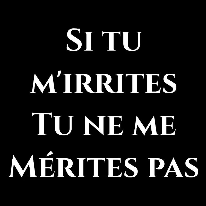 SI TU M'IRRITES TU NE ME MÉRITES PAS ! (Amour)