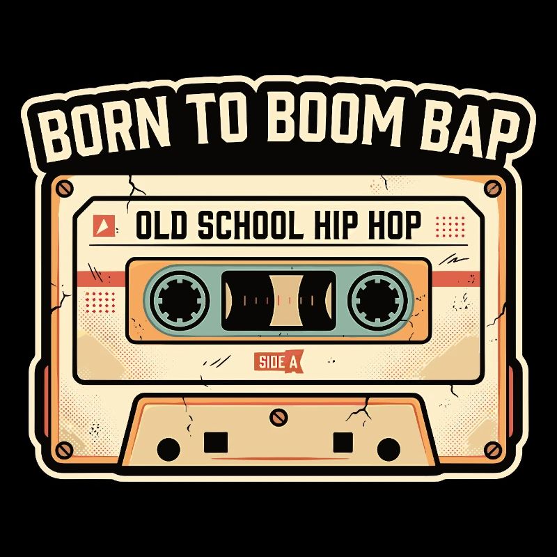 Old School Hip Hop Cassette Retro Design