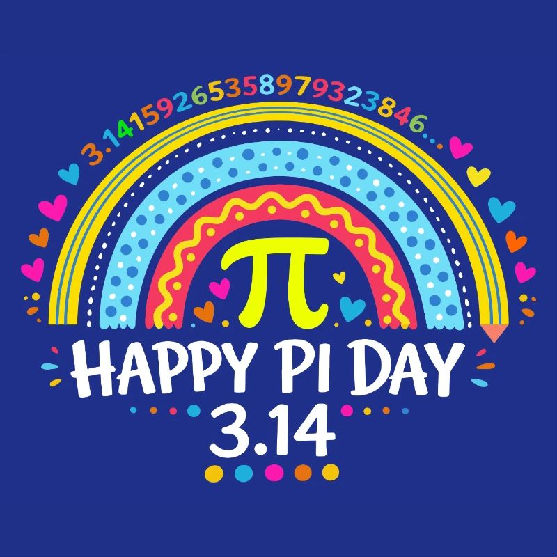 Happy Pi Day Rainbow - Cadeau Prof de Maths & Écol