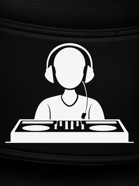 DJ-Mixer Silhouette mit Kopfhörern