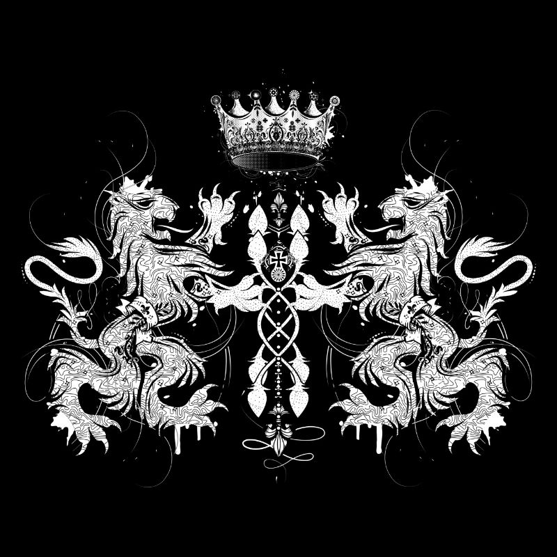 Heraldisches Wappen mit Löwen
