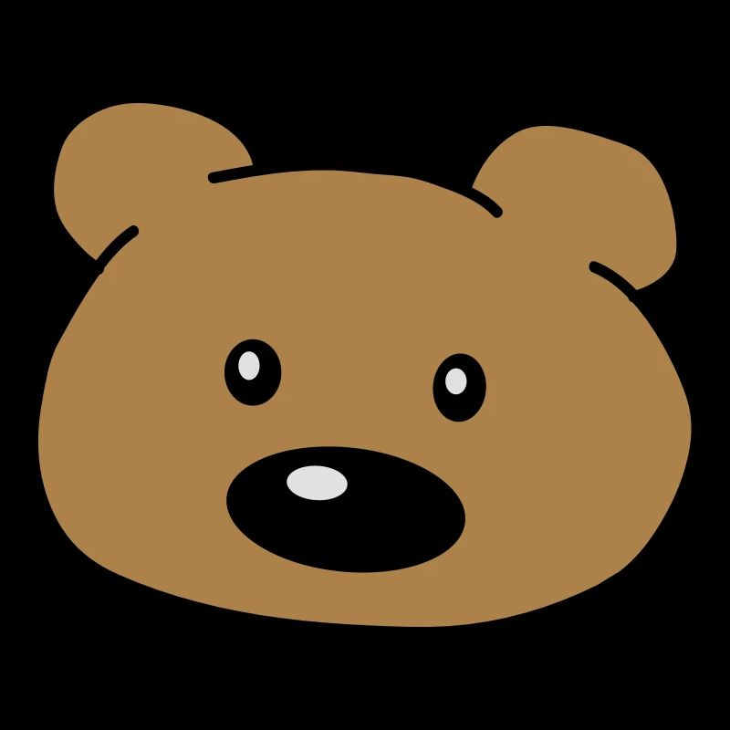 Cute Cute Cute Bear Face Brown Bear Head