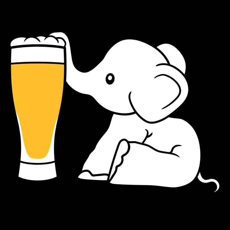 elephant beer suck alcohol drink thirst drunk