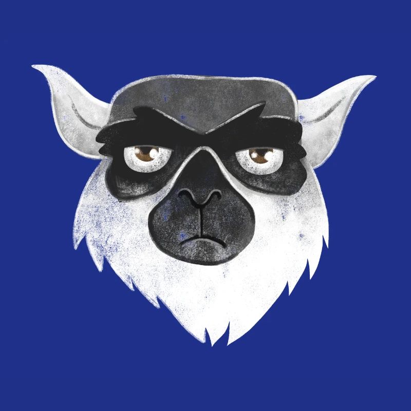 Grumpy unhappy lemur face