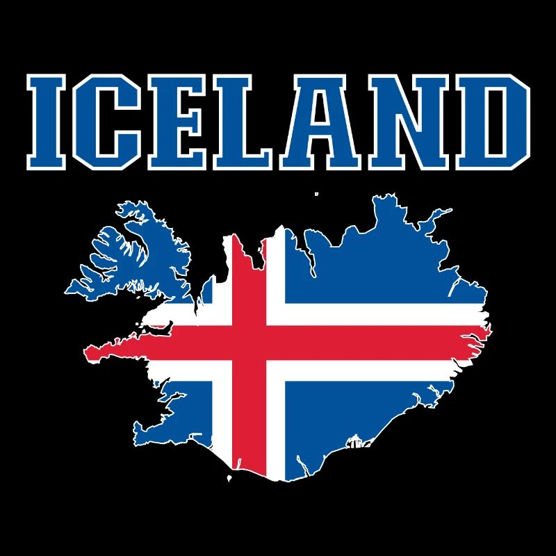 Iceland Flag Map