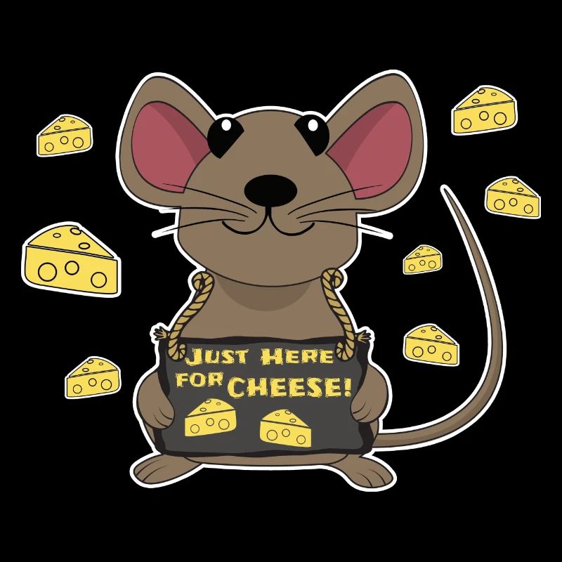 Funny mouse with cheese