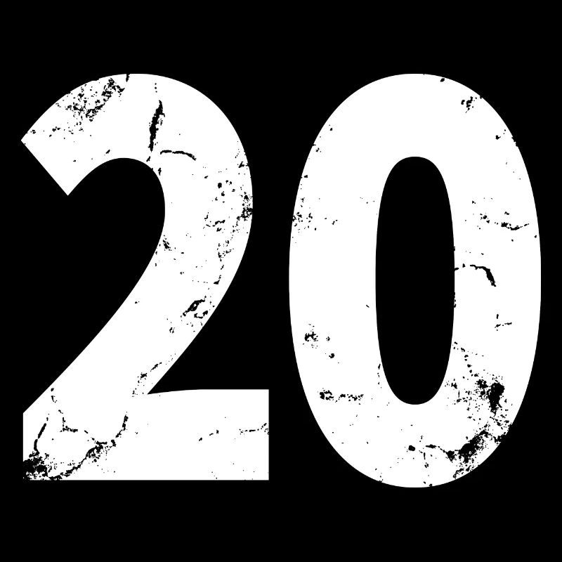 Cool Number 20 - 20 Years Old 20th Birthday Gift