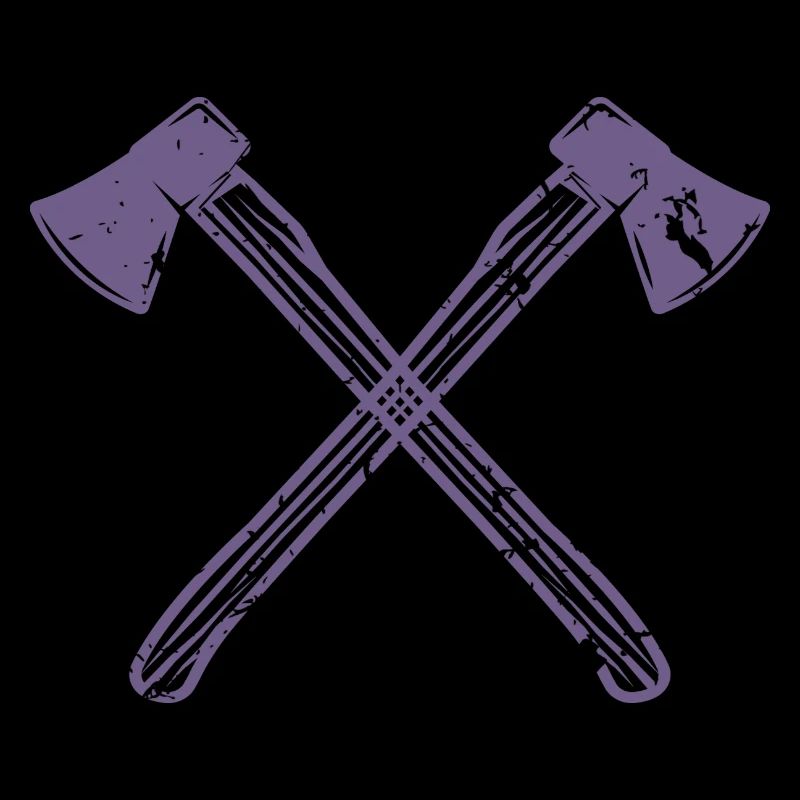 Conception de hache de style grunge - Pour les bûcherons et