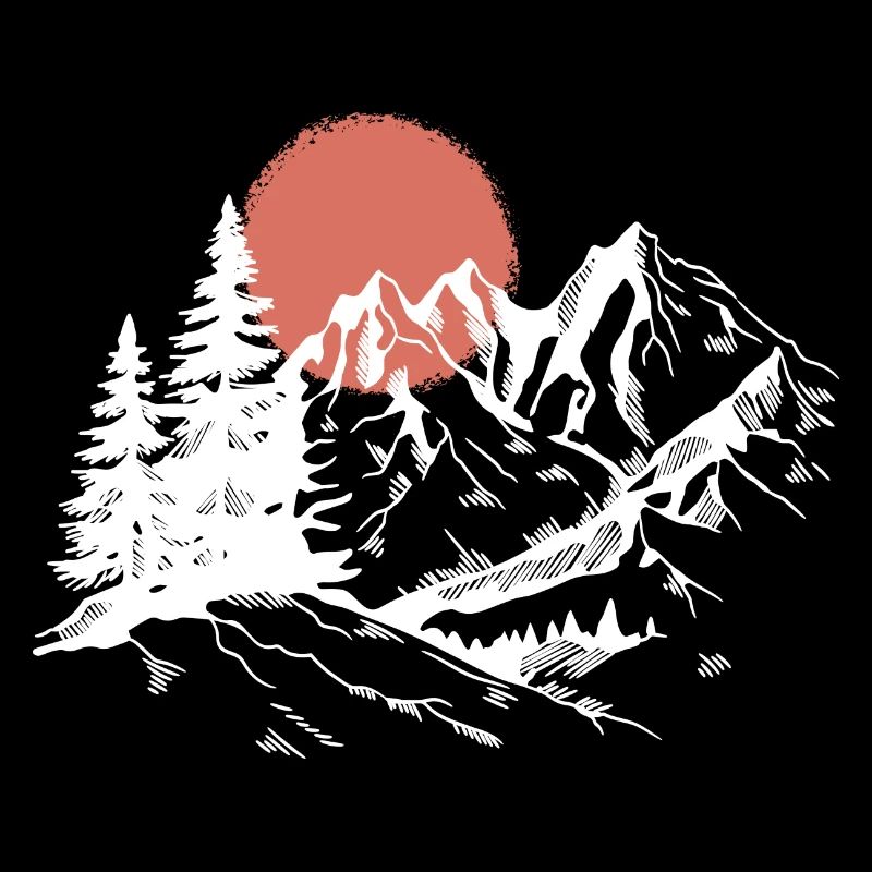 Mountain Sunset Silhouette
