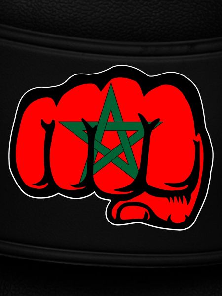 Marokko Flagge Hand Faust