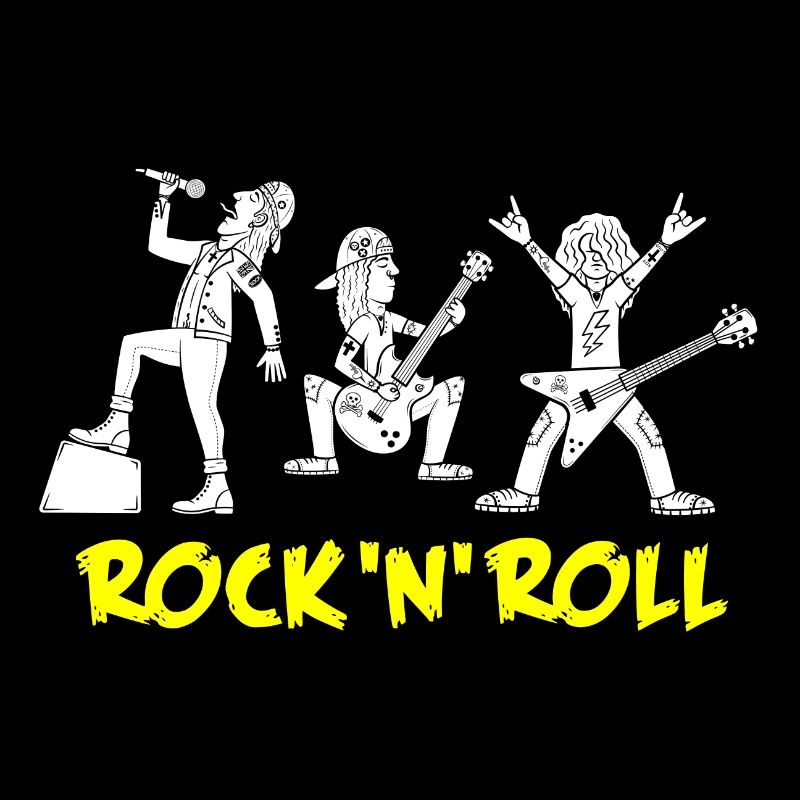 Conception de groupe de musique rock 'n' roll rétro