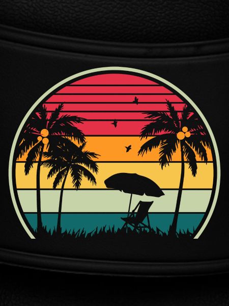 Retro Beach Sunset