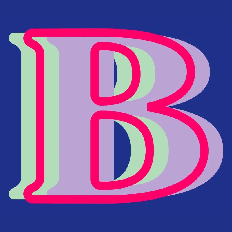 Multicoloured letter b - original gift idea