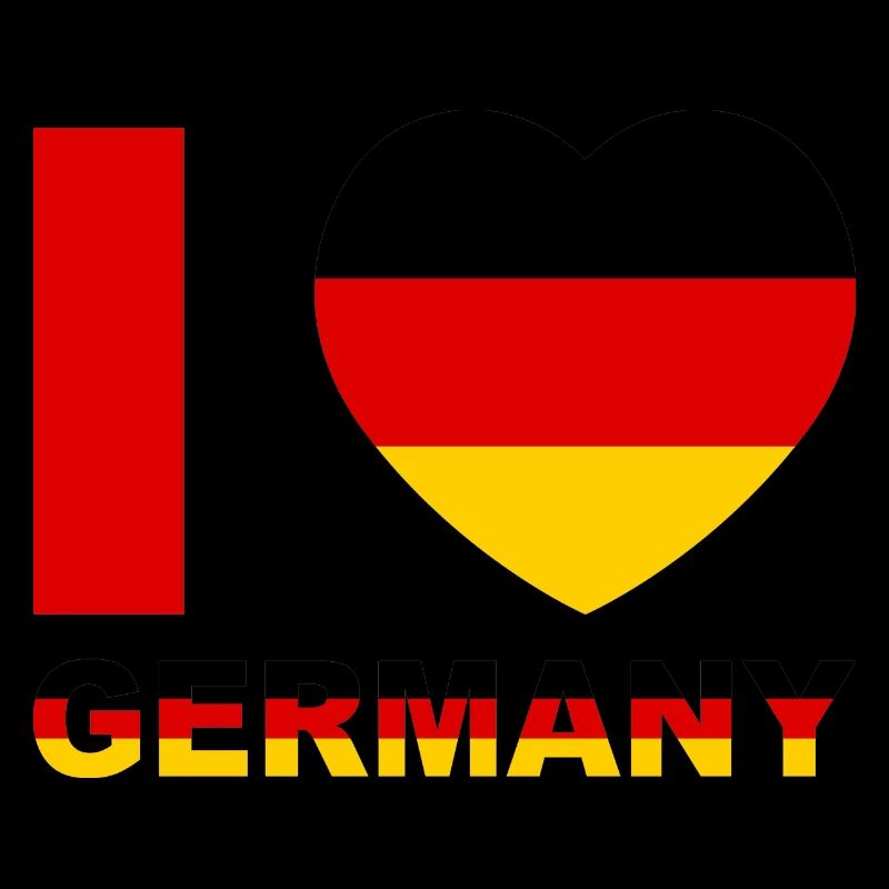 I Love Germany Flag Design