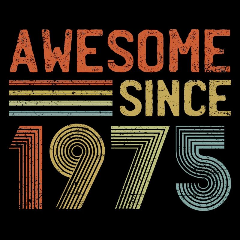 Awesome Since 1975" – Vintage Retro 50. Geburtstag