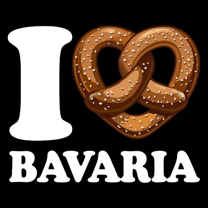 J’aime le bretzel de Bavière - Coeur - Dire