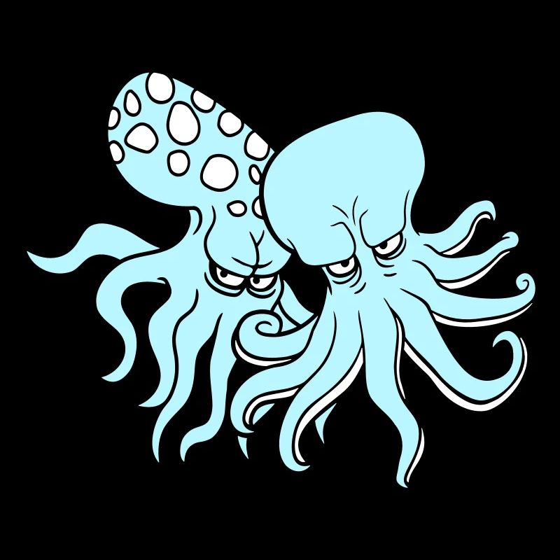 2 Nasty Octopus Octopus Squid Cephalopod Team