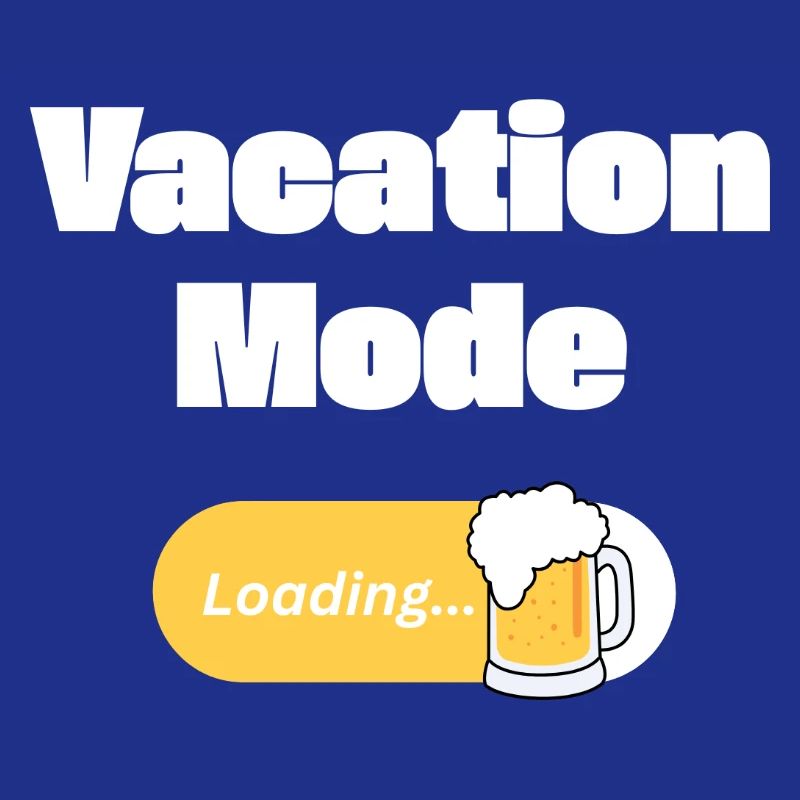 Vacation Mode On – Bier mit Ladebalken (hell)