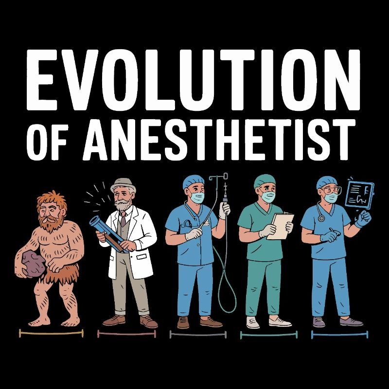 Evolution der Anästhesisten Illustration