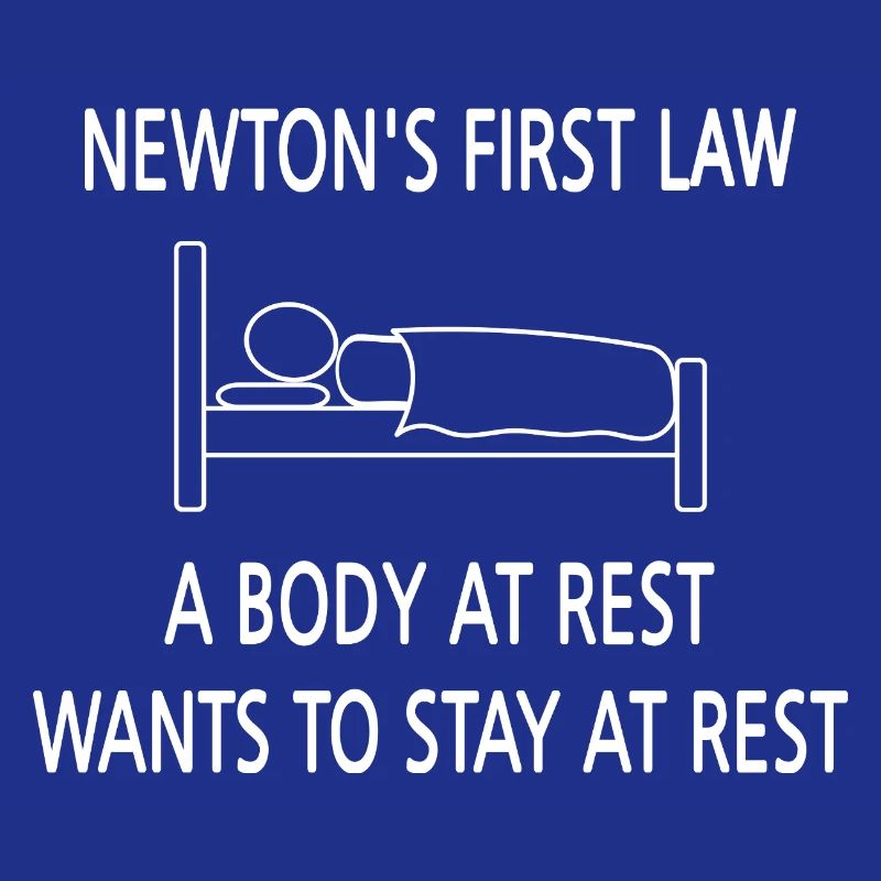 Newton's First Law Bed Rest Graphic
