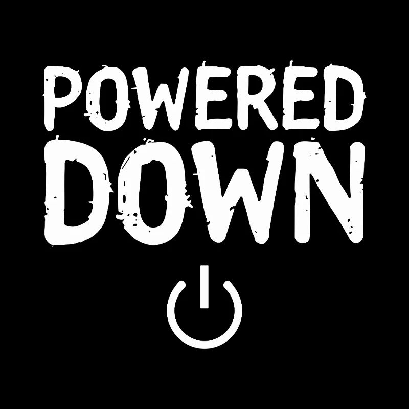 Powered Down Energie Status Ausgeschaltet
