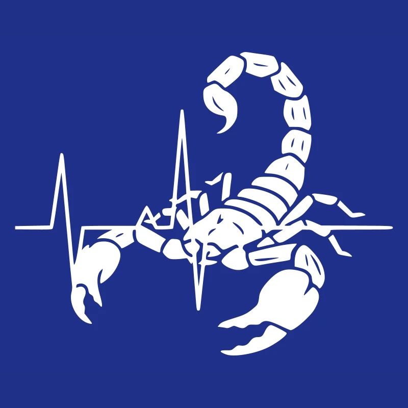 Scorpio Silhouette ECG Clean Vector